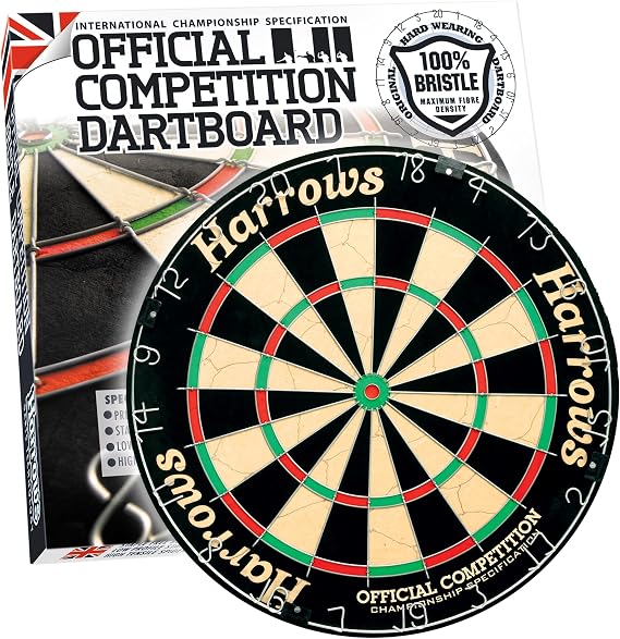 Harrows Dart Boards I Dartboard Official Size I Darts Board with Ultra Thin Knife Wire for Maximum Scoring I Compatible with Stand, Lighting, Cabinet