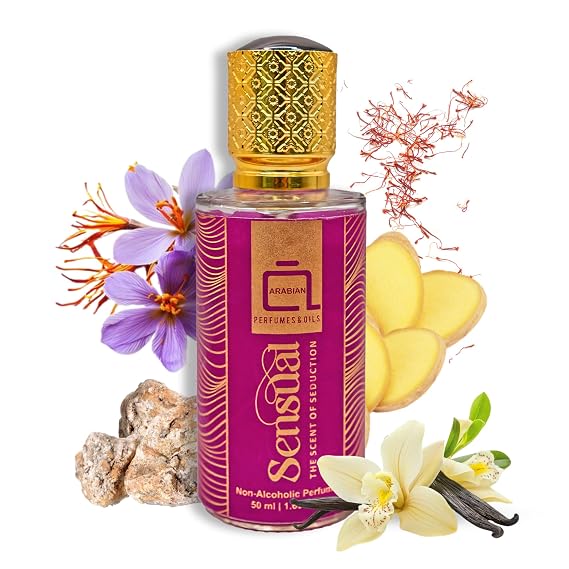 ARABIAN PERFUMES & OILS Sensual Non-Alcoholic Perfumes for Women 1.69 Fl Oz. | Cozy Comforting Intimate Fragrance | Long Lasting Travel Size Perfumes