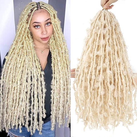 Butterfly Locs Crochet Hair 18 Inch 6 Packs Pre Looped Distressed Crochet Braids Most Natural Hair Extension for Black Women(18 Inch (Pack of 6), 613#)