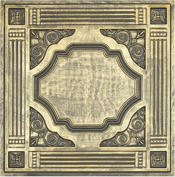24 x 24 Drop Ceiling Tiles, Home Decor Luxury, for Apartment PL65 10tiles/lot (Ancient Gold)