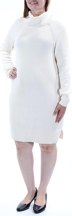 Kensie Womens Cotton Blend Long Sleeve Sweater Dress