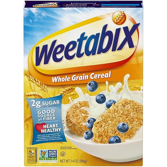Weetabix Biscuits Whole Grain Breakfast Cereal, 14 oz Box