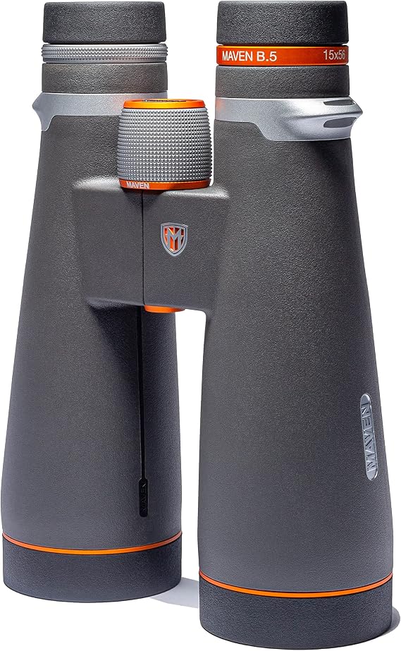 Maven B5 56 mm FL Binoculars (15X56, Gray/Orange)