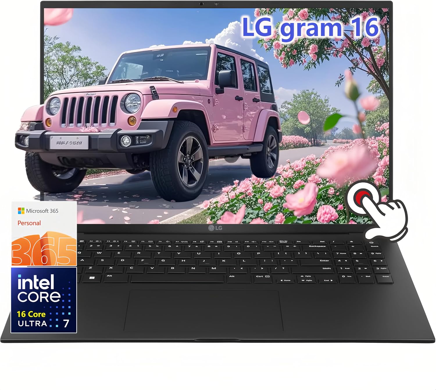 LG gram 16inch Laptop Touchscreen 2024 - Intel Evo Core Ultra 7 155H Beat i7-13620H - WQXGA IPS Display - Thunderbolt 4 - Backlit Keyboard - Business Laptop Windows 11, 32GB RAM |1TB SSD