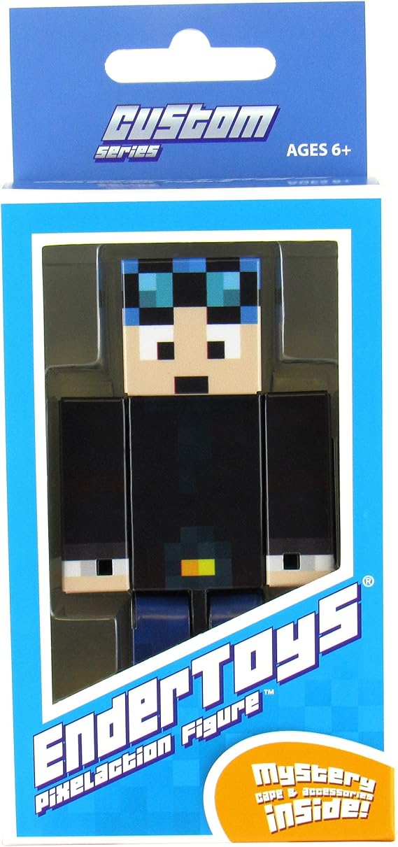 EnderToys Blue Hair Miner Boy Action Figure