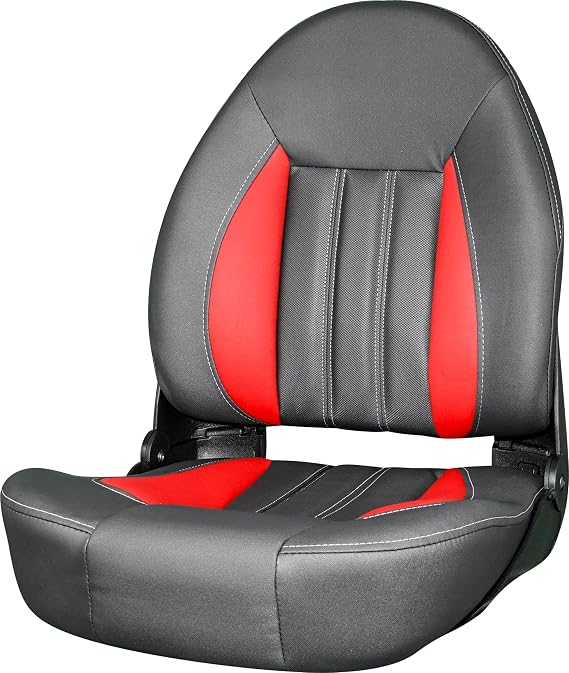 TEMPRESS ProBax Orthopedic Limited Edition Boat Seat (Charcoal/Gray/Red)