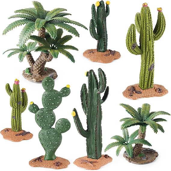 EOIVSH Desert Diorama Supplies with Cactus Kit and Model Palm Tree