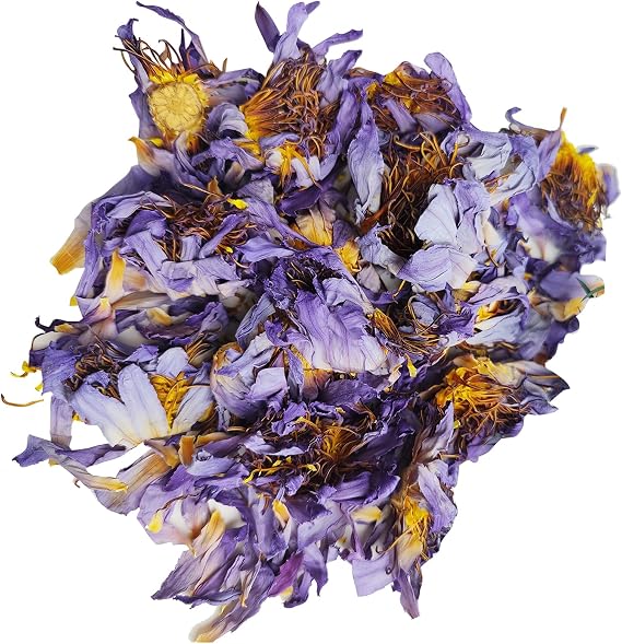 Lotus Dried Flowers Natural Whole Blooms Blue Dried Flowers - 1 OZ