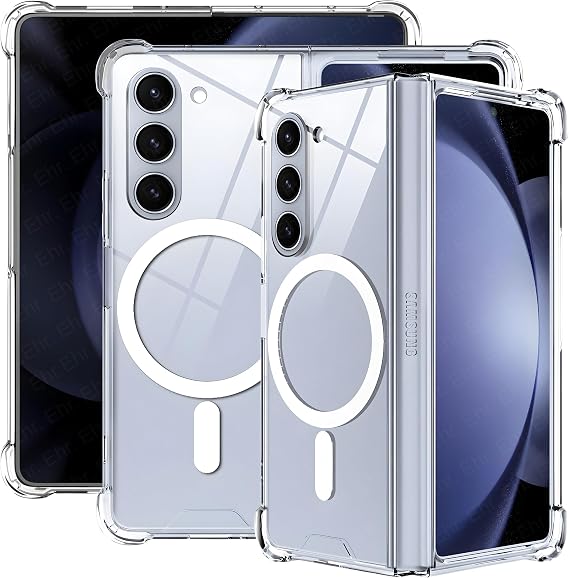 Ehr. Samsung Galaxy Z Fold 6 Uyumlu Kamera Korumalı Magsafe Wireless Şarj Özellikli Şeffaf Kılıf (Şeffaf, Samsung Galaxy Z Fold 6)