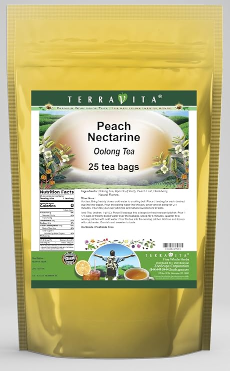 Peach Nectarine Oolong Tea (25 tea bags, ZIN: 537704)
