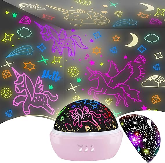 Unicorn Toys for 3-8 Year Old Girls,Star Projection Cute Kids Toys for 3-9 Year Olds Girl 2 in 1 Christmas Xmas Birthday Gifts for Girls Age 3-10 Year Old Girl,Kids Toys