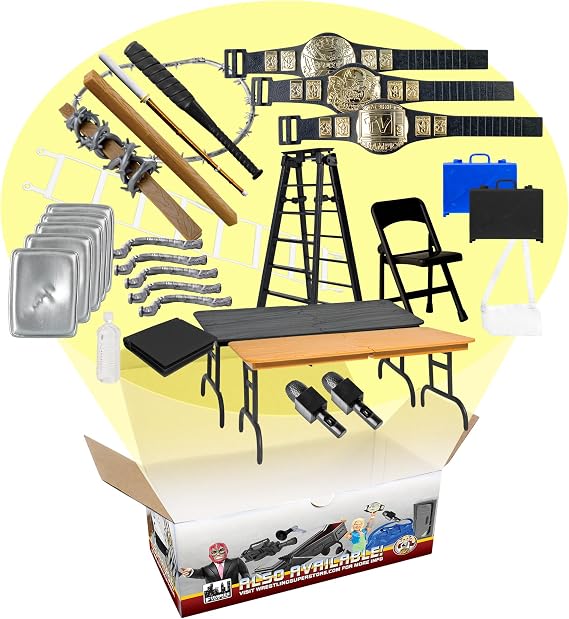 30 Piece Massive Wrestling Figure Accessory Pack for Wrestling Figures