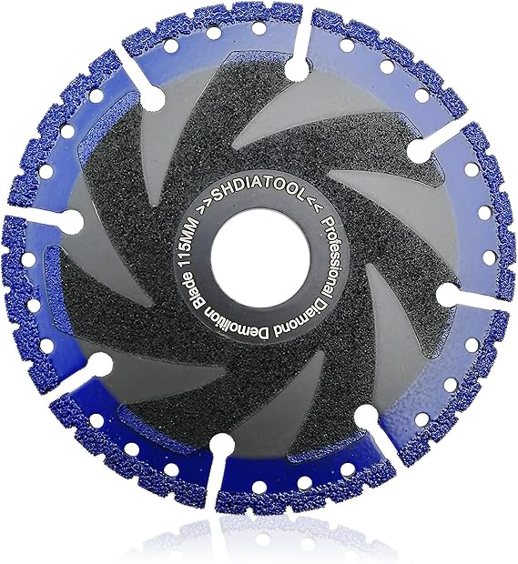 SHDIATOOL 4-1/2 Inch Metal Cutting Diamond Blade All Purpose Cut Off Wheel for Rebar Sheet Metal Angle Iron Stainless Steel(for 7/8 inch Arbor)