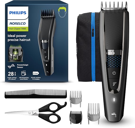 Norelco Philips Hair Clipper 7000, 28 Length Settings, Black