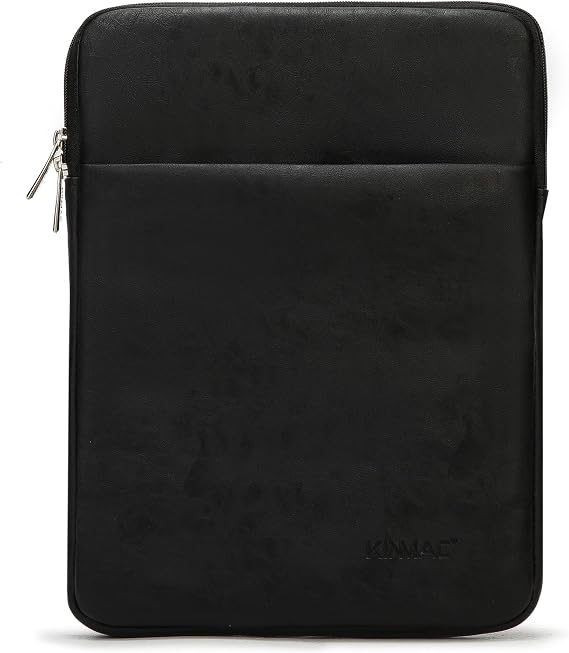 Kinmac 360 Protective Vertical Laptop Sleeve Case Cover Bag (Black PU, 12.5 inch-13.3 inch)