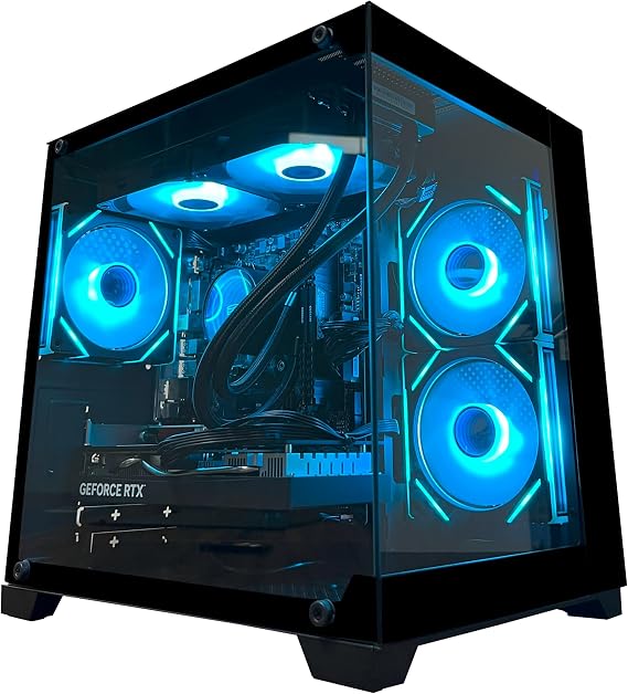 YAWYORE Gaming PC, AMD Ryzen 7 5700X, GeForce RTX 5060 Desktop Computer