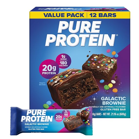 Pure Protein Chocolate Salted Caramel Protein Bars, 20g Protein, 12 Ct