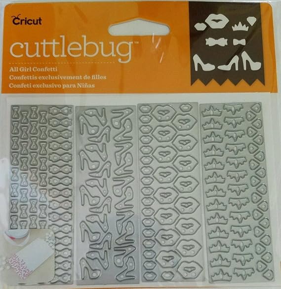 Cricut Cuttlebug All Girl Confetti 4 assorted Cut & Emboss Dies
