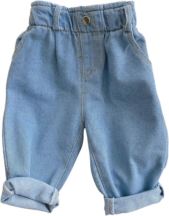 famuka Baby Soft Jeans Unisex Boy Girl Long Trousers | Casual Pull-on Pants for Toddlers and Babies