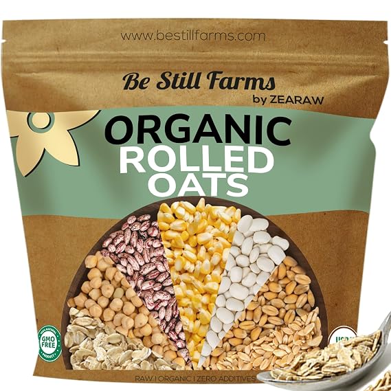 Organic Oatmeal Regular Rolled Oats 4.8 lb - Old Fashioned Oat Bulk