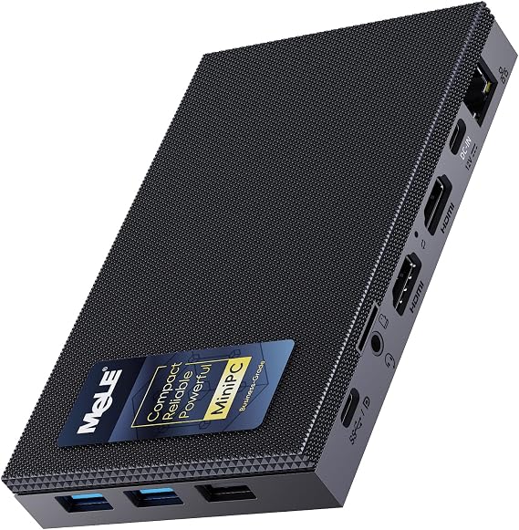 MeLE Quieter4C N150 Fanless Mini PC with Win-11-Pro 16GB RAM DDR4 512GB SSD