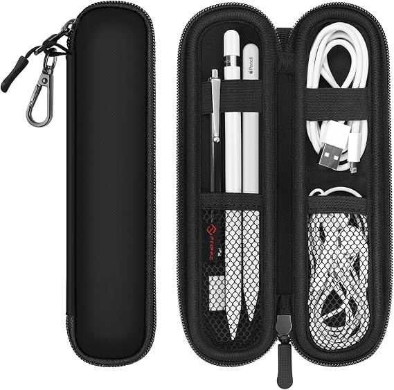 Fintie Soft Neoprene Case for Apple Pencil Pro, USB-C/1st/2nd Generation | Zipper Carrying Pouch Storage, Anti-Scratch, Fits Samsung Stylus & Surface Pen, for Work, Study & Travel