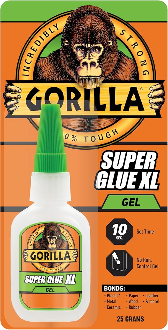 Gorilla Super Glue Gel XL, Clear 25g (Pack of 1) - FastSetting, NoDrip Control for Precise AllPurpose Repairs