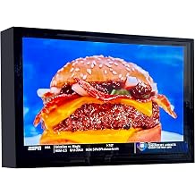 MESAILUP 28-32 inch Weatherproof Outdoor TV Cover with lock, Hard Cover and Durable, Clear Dust-proof Television Enclosure for Outside, Full Motion TV Wall Mount