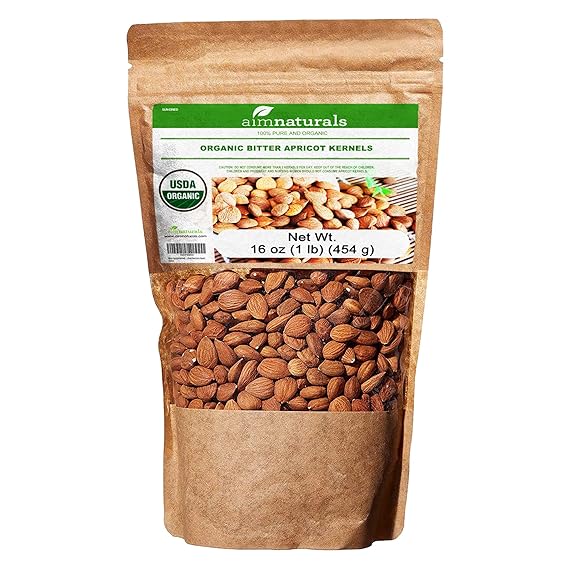 Bitter Apricot Kernels Organic Raw (1LB) - USDA Organic Certified Product of Turkey