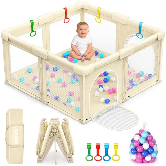 OCATO Baby Foldable Playpen Playpen for Babies and Toddlers 5050