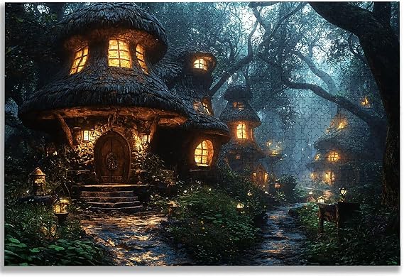 Wooden Puzzles for Adults 5000 Pieces, Landscape Jigsaw Puzzle 5000 Pieces, Castle Puzzles for Adults, Impossible Challenging Puzzle for Family/Friends, Perfect for Game Nights, Home Decor,1213