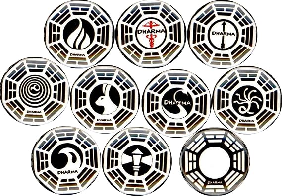 Dharma Initiative x 10 NEW 1" inch (25 mm) buttons pins badges Lost