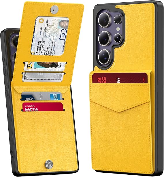 Bemal for Samsung Galaxy S24 Ultra Wallet Case, Built-in Card Slots Holder