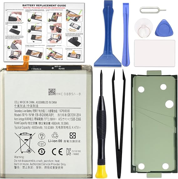 GREEN FUSION Compatible with Galaxy S21 Plus Battery Replacement, EB-BG996ABY New 0 Cycle Battery for Samsung Galaxy S21+ Plus SM-G996U/U1/B/W/N with Installation Instruction & Repair Toolkit