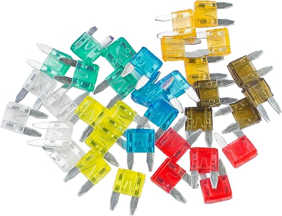 50 Pack 5 AMP APM/ATM 32V Mini Blade Style Fuses 5A Short Circuit Protection Car Fuse