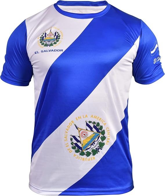 Fury El Salvador Football Shirt- El Salvador Soccer Jersey Camiseta de Futbol de El Salvador Jersey Hombres/Men/Women/Unisex