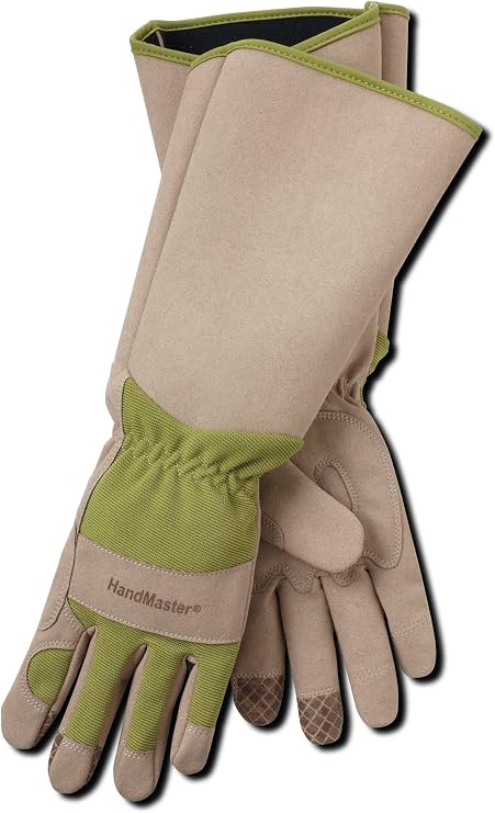 MAGID Professional Rose Pruning Thornproof Gardening Gloves with Extra Long Forearm Protection for Men - Puncture Resistant