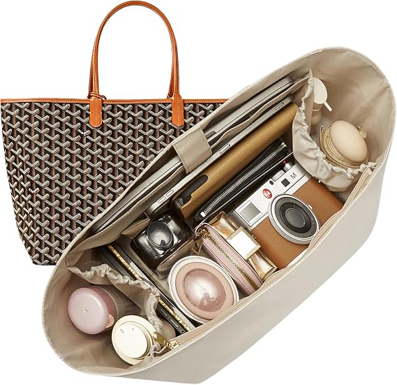 Doxo Nylon Purse Organizer Insert for Goyard ST GM with 13" Laptop Sleeve