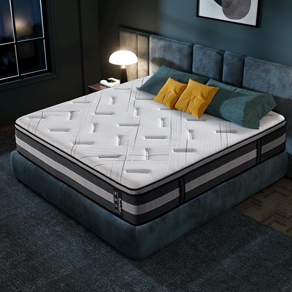 Queen Size Mattress Medium to Firm - 14 Inch Hybrid Mattress