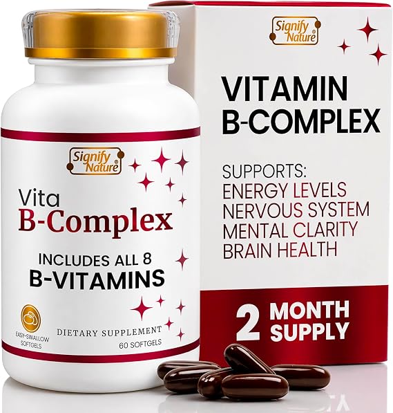 SIGNIFY NATURE VitaBComplex B Complex Vitamins for Men & Women, 60 CT