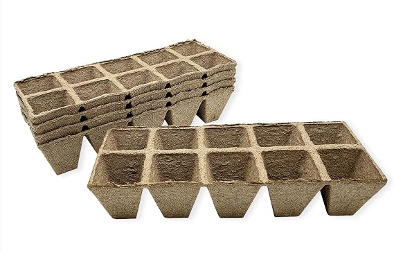 Ferry Morse Jiffy Seed Starting Strips - Biodegradable, Plant Starter Trays - 100 Strips (1000 Cells) - Peat