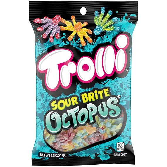 Trolli Brite Octopus Gummy Candy, 6.3 oz