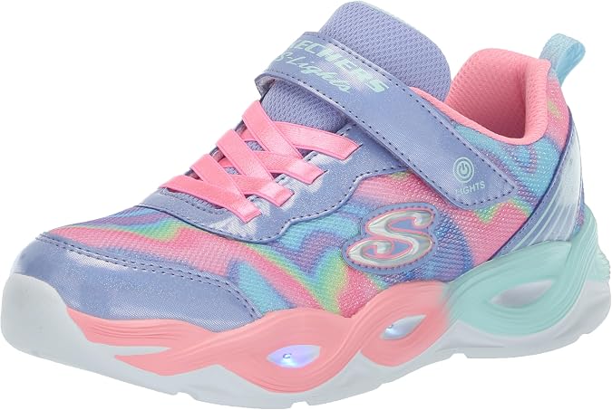 Skechers Kids Unisex-Child Twisty Glow - Sorbet Swirl | Casual Shoes