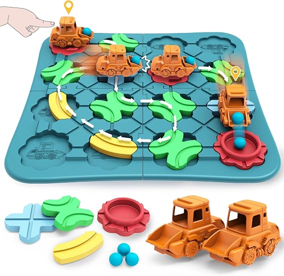 Bonitoto STEM Board Game Logical Road Builder Maze Toy for Kids Ages 3-8