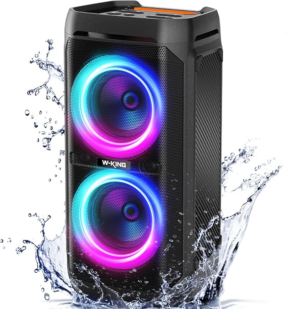 W-KING 240W Peak Bluetooth Speaker Wireless, 115dB Loud Party Speaker
