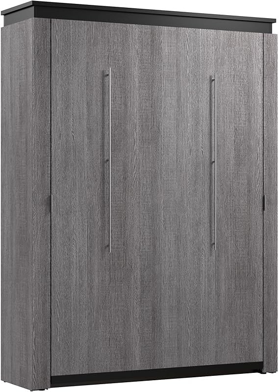 Bestar Queen Murphy Bed, Bark Grey, Orion, 67W