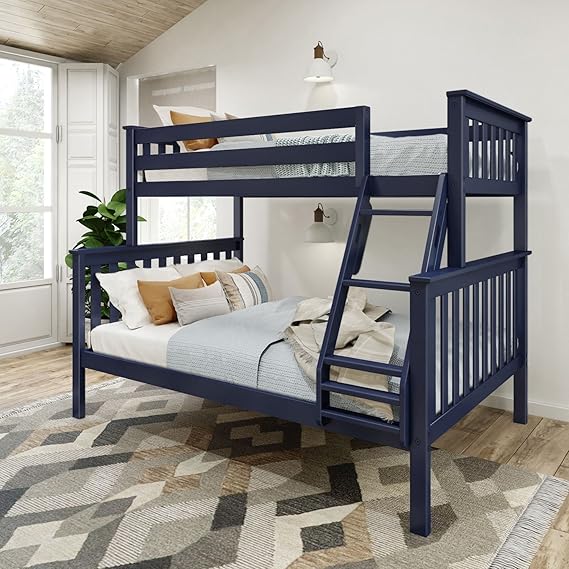 Plank+Beam Classic Twin Over Full Standard Bunk, Blue