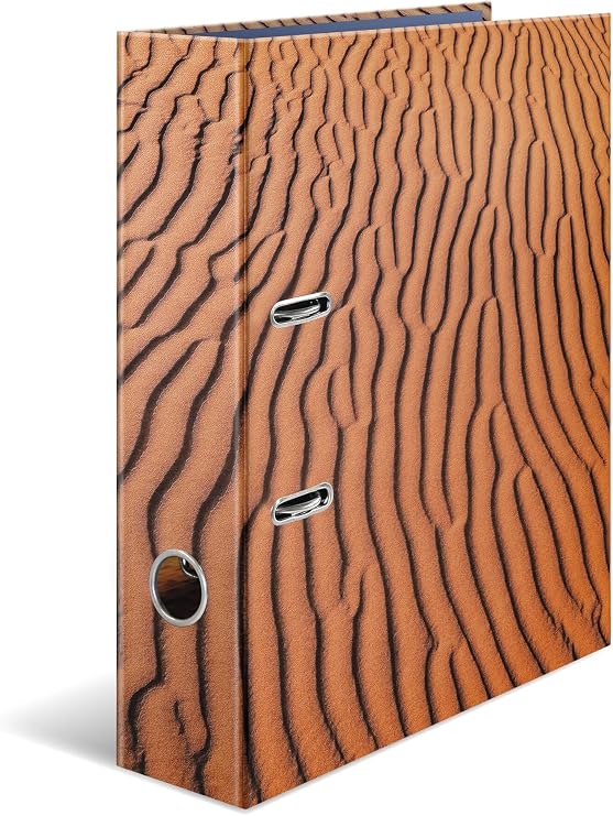 HERMA Folder A4 Natural Sand Desert, 7 cm Wide, Children's Ring Binder with Motif, Colourful Lever Arch File with Shiny Finish and Inner Print for Boys and Girls