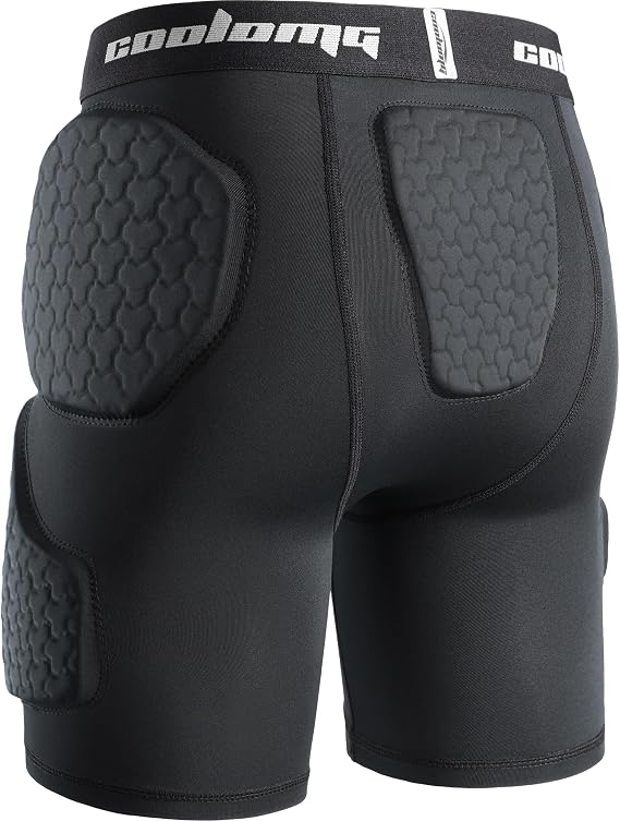 COOLOMG Youth Football Girdle 5-Pad Integrated Hip Thigh Tailbone Pads