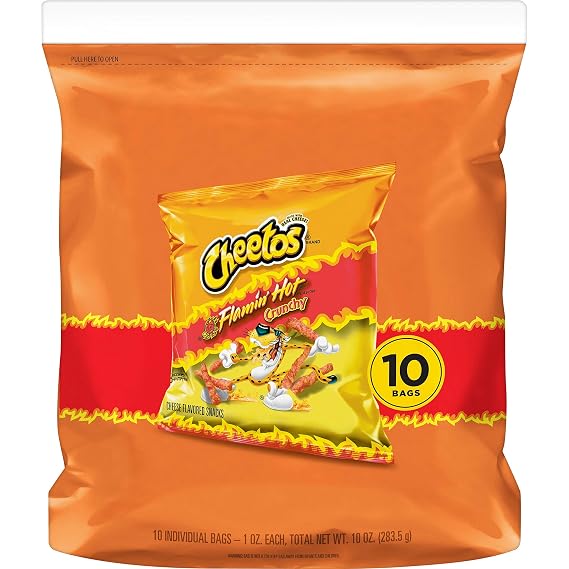 Cheetos Crunchy Flamin' Hot, 1 oz Bags (10 Pack)